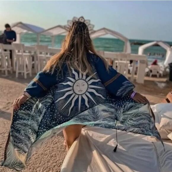 Agua Bendita Aldora Arabela Tunic Coverup NWT Sz. O/S - Picture 1 of 11